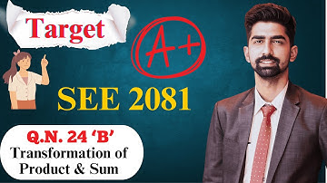 Class 10 Optional Math | Target SEE 2081 | Important Questions for Q.N. 24 