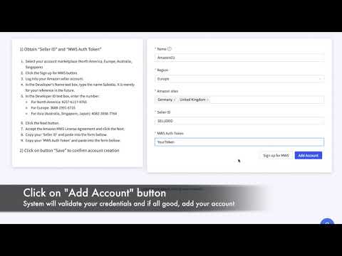 Adding an Amazon account on BigCommerce