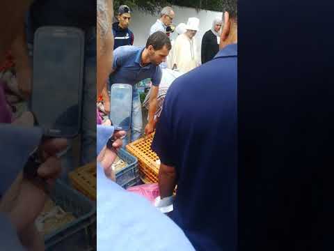 سائحة إنجليزية تثير الفوضى في احدى اسواق طنجة لكي تحرر الدجاج الحي(الجزء الثاني)