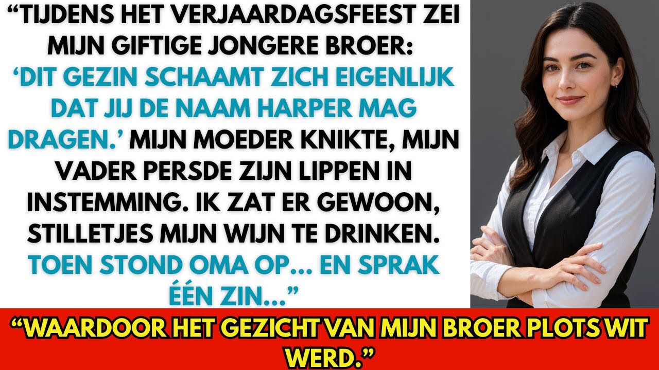 Mijn broer sneerde: ‘Deze familie schaamt zich voor jou.’ Toen sprak oma scherp terug.