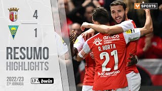 Highlights | Resumo: SC Braga 4-1 Estoril Praia (Liga 22/23 #27)