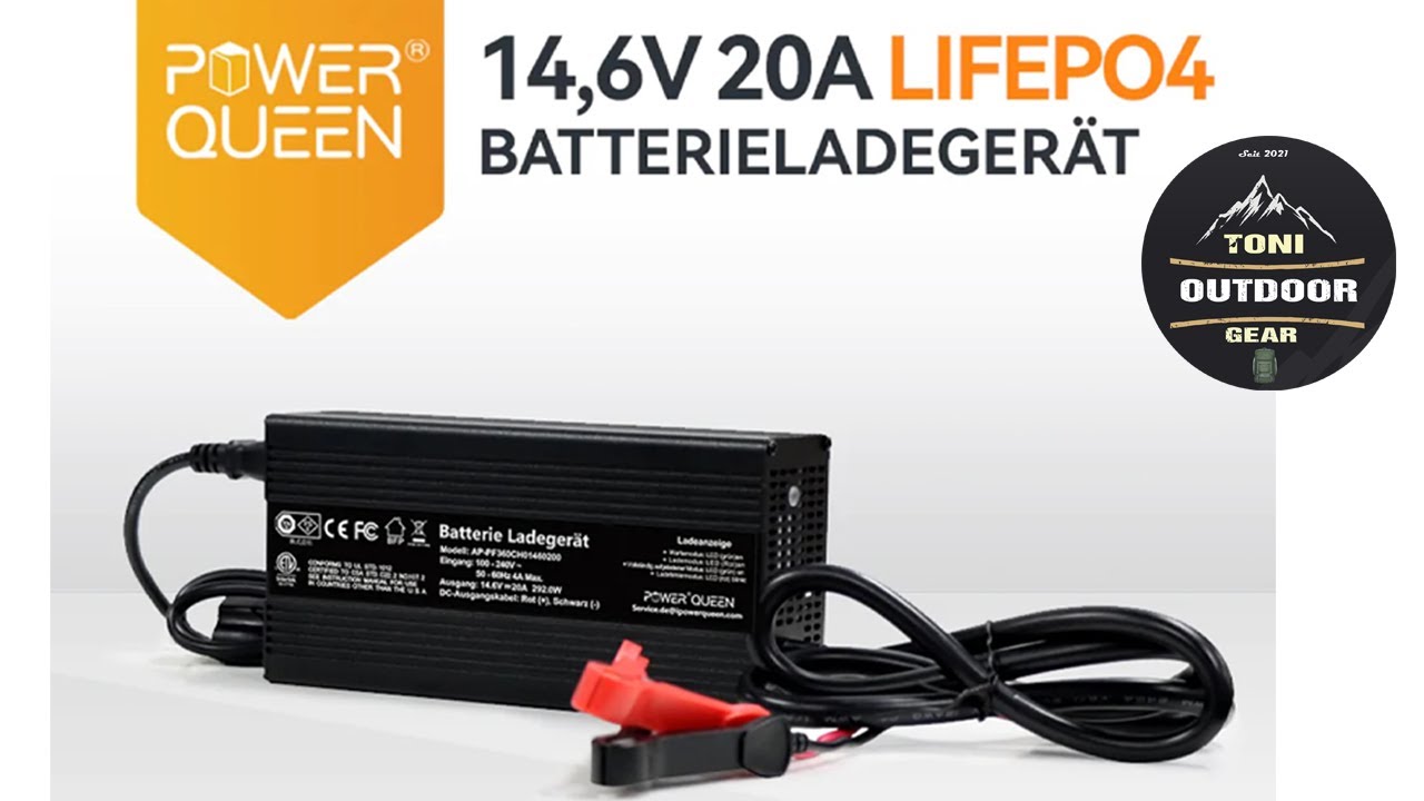 Power Queen 14,6V 20A LiFePO4 Batterieladegerät für Wohnmobile