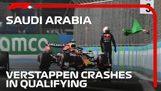 Verstappen Crashes Out In Qualifying | 2021 Saudi Arabian Grand Prix