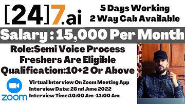 [24]7.ai Virtual Interview Tomorrow On Zoom App