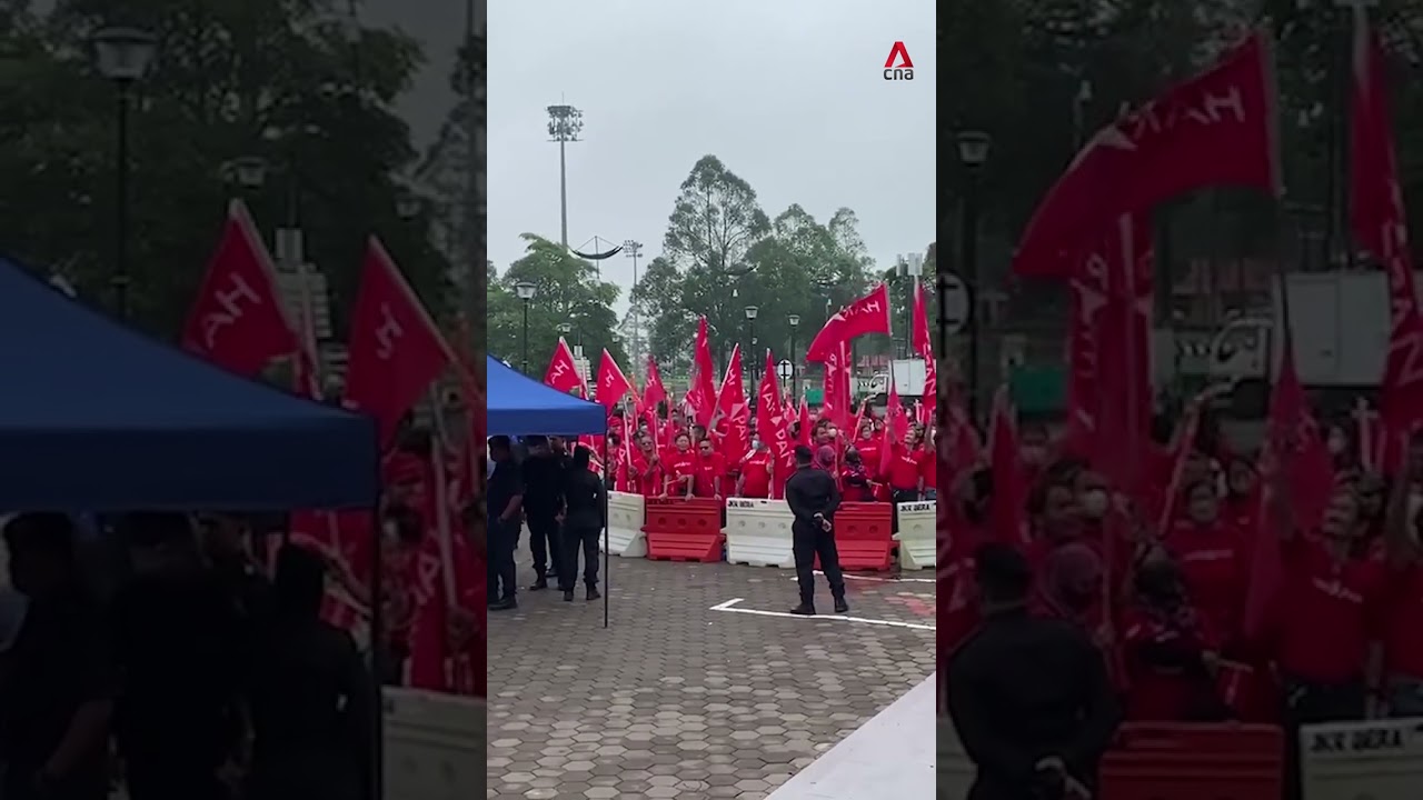 Supporters of Malaysia’s coalitions turn up in force as Nomination Day for 