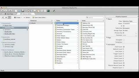 Valentina Studio - Schema Editor - Columns View - Using Search Field