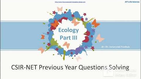 Solving Ecology Questions from CSIR NET Life Sciences (Part III)