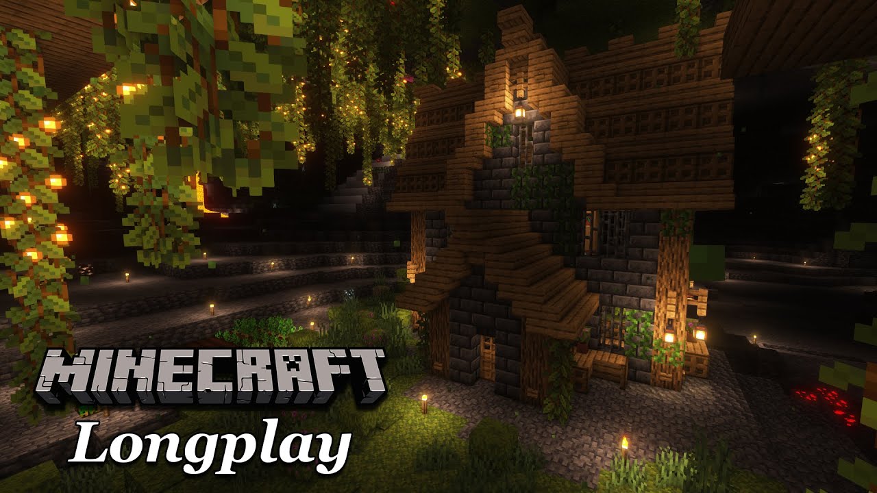 Minecraft Relaxing Longplay - Lush Cave Home (No Commentary) 1.20 - YouTube