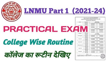 Lnmu part 1 practical exam college roll no wise list 2022