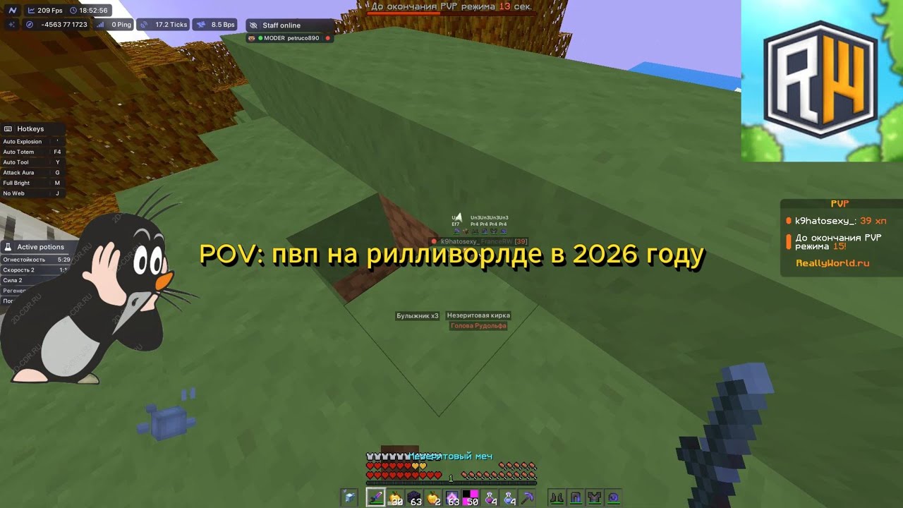 С НУЛЯ ДО НЕБЕС #2 НА REALLYWORLD РАЗВИТИЕ ПОСЛЕ ВАЙПА С ЧИТАМИ С NURSULTAN CLIENT 1.21.4