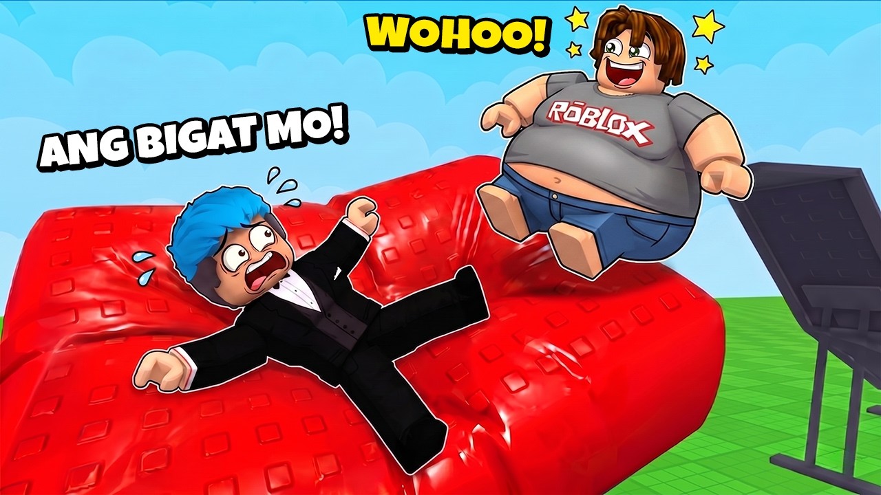 TUMALSIK AKO SA TRAMPOLINE NG KATATAWANAN | Roblox | My Trampoline Park
