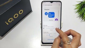 How to increase font size in iqoo z7 | iqoo z7s me font size kaise change kare | Font size settings