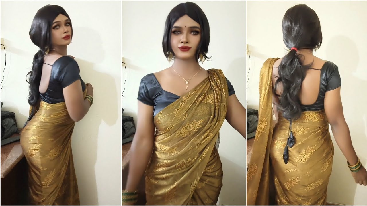Neha Arya in Satin Saree at home || Do you like my feminine look ?