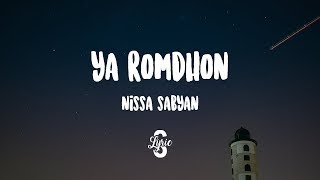 Download Lagu Lyric/lirik Ya Romdhon - Nissa Sabyan MP3