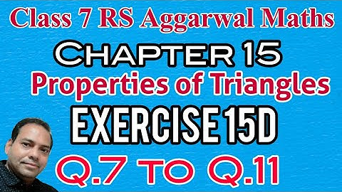 Exercise 15D Q.7 to Q.11 Class 7 RS Aggarwal Maths