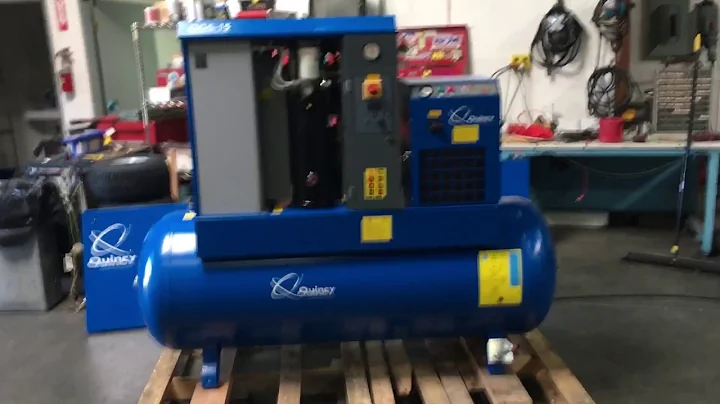 2013 Quincy QGS 15hp Rotary Screw Air Compressor 120 Gallon Tank & Dryer