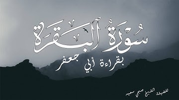 تلاوة هادئة لسورة البقرة بقراءة أبي جعفر | لفضيله الشيخ صبحي سعيد