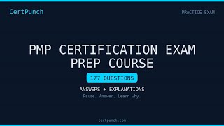 PMP Practice Exam - Part 5/8 - 22 Questions with Answers