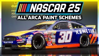 All NASCAR 25 Paint Schemes: ARCA Menards Series (Gold Edition + DLC)