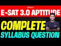 E-SAT 3.0 | Aptitude Complete Syllabus Question | Eduport