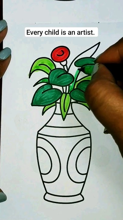 easy-way-to-color-a-flower-pot-painting-drawing-acrylicpainting