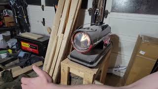 A Farmer's Review, Workshop Heater!! Dyna Glo Delux KFA80DGD 80,000 BTU Kerosene Forced Air Heater