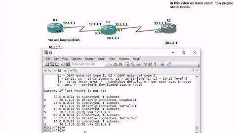 HOW TO GIVE STATIC ROUTE  TO ROUTERS USING GNS3