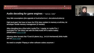 WebCodecs - presentation by C. Cunningham, B. Aboba, and P. Adenot