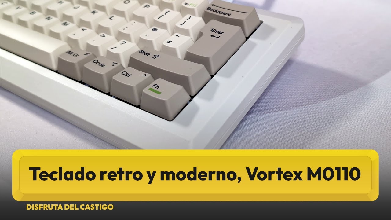 Teclado estética retro vintage con interior moderno, Vortex M0110 