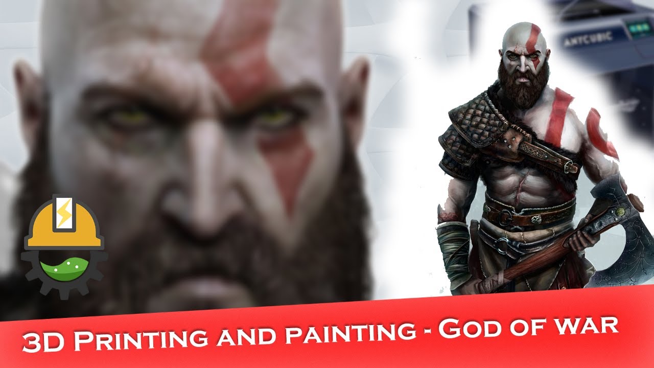 Kratos God of War Statue - STL File 3D Print