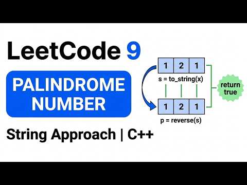 Palindrome Number | LeetCode 9 | String Approach | C++