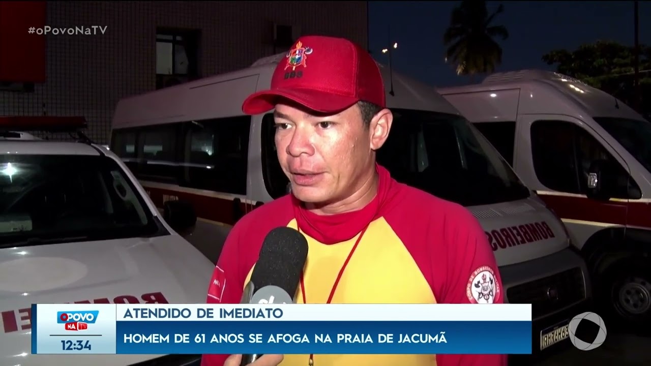 Atendimento imediato: homem de 61 anos se afoga na praia de Jacumã - O Povo na TV