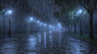 Beat Insomnia to Deep Sleep With Heavy Rain Sound at Night | Rain Sounds for Sleeping - for Insomnia