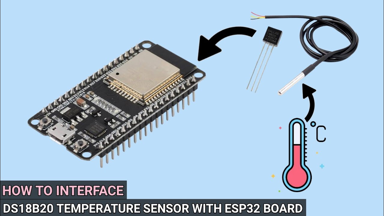 How to Interface DS18B20 Temperature Sensor with ESP32 Board