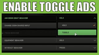 How To Enable Toggle ADS (Aim Down Sight) Call Of Duty Modern Warfare 2