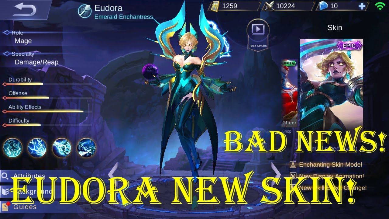 Mobile Legends How To Get The New Skin For Eudora Emerald with Incredible as well as Gorgeous how to new skin pertaining to Really encourage