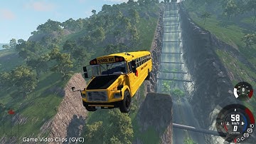 Bus Crash Downhill DESTRUCTION Ramps map Ep.2 🚗 BeamNG drive Game | Game Video Clips (GVC)