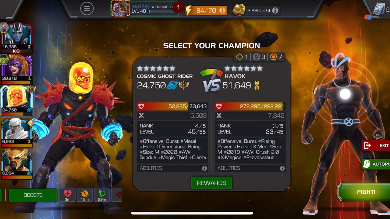 ACT 6.3.3 Chapter Revolt Boss Fight Havok | Marvel Contest Of Champions