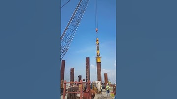 Pile Driving & BSP Hydraulic Hammer | #construction #civil engineering #geotechnical engineering