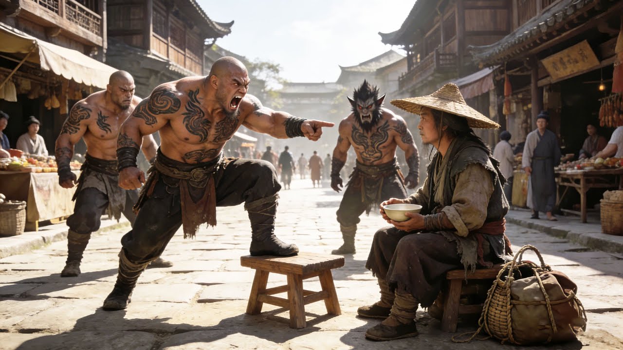 惡霸欺負乞丐小夥，殊不知小夥是隱藏高手，十秒反殺全場 ⚔️南拳北腿