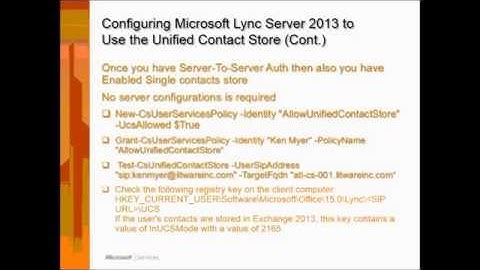 Integrating Lync 2013 with Exchange 2013