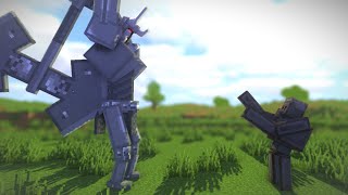 Ferrous Wroughtnaut (Mowzie's Mobs) vs Netherite Golem - Minecraft Mob Battle