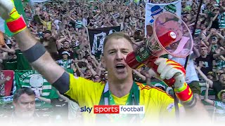 Joe Hart singing with the fans at Celtic Park!