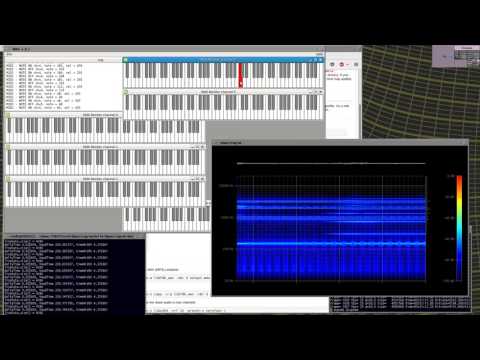 Frequency Modulation and Aliasing in a Spectrogram