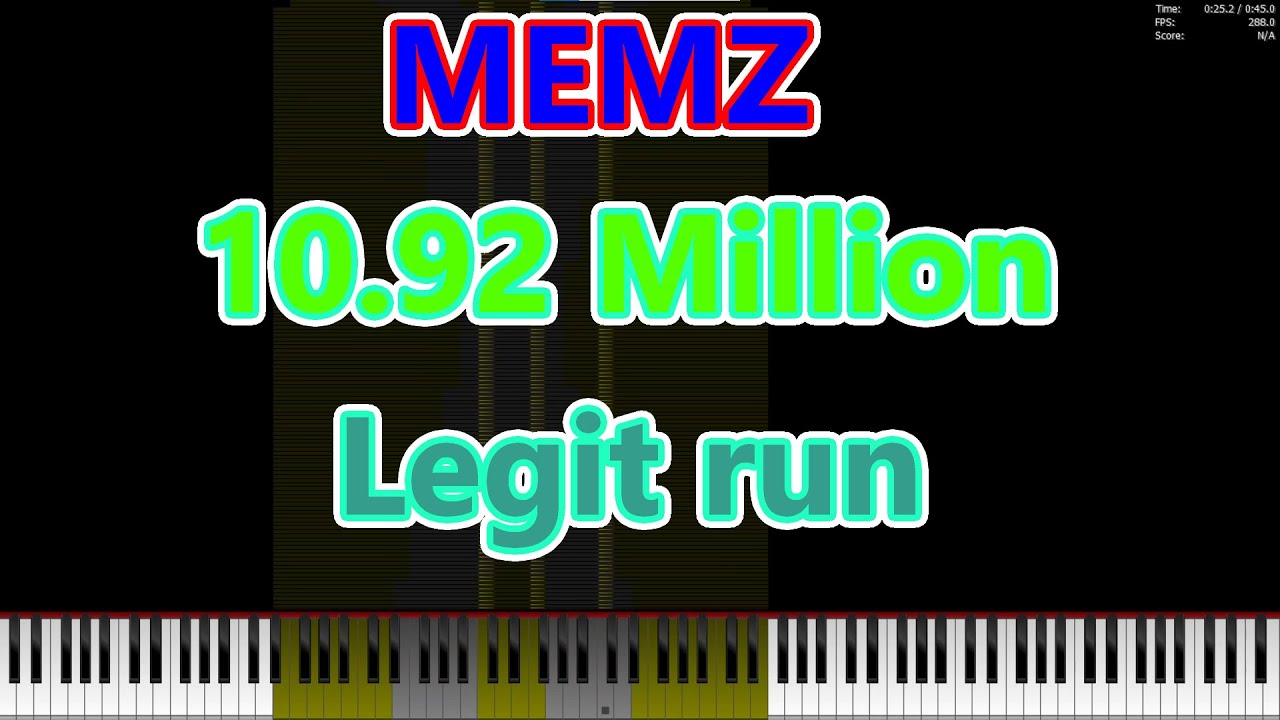 [Black MIDI] MEMZ 10.92 Million [Legit run] - YouTube