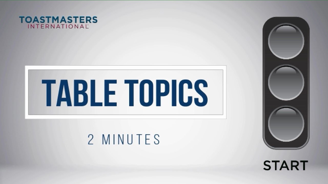 2Minute Timer TABLE TOPICS TOASTMASTERS INTERNATIONAL YouTube