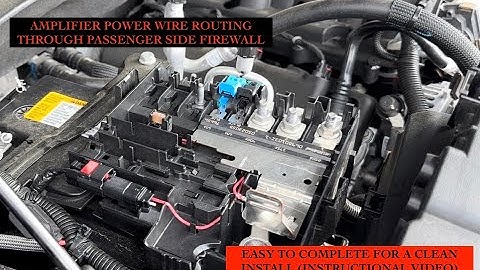 Silverado Amplifier Install with Power Wire Routing Passenger Side Firewall #diy #youtuber #kicker