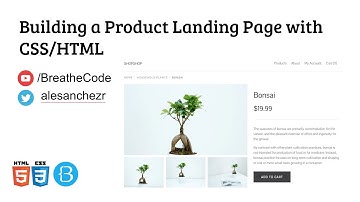 Creating a Product Landing Page in plain HTML/CSS - Video Project Tutorial