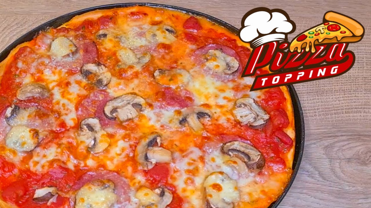 Pizza Topping Salami, Mushrooms, Mozzarella Delicious ASMR YouTube