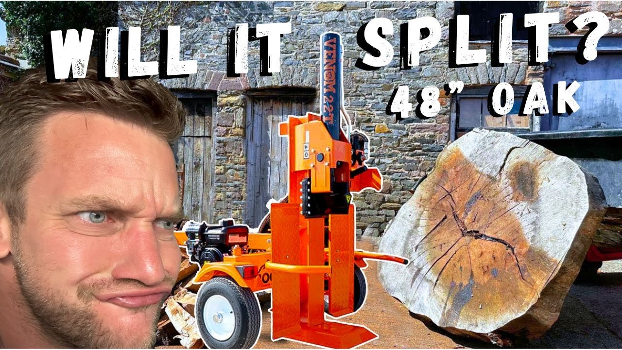 We test the Venom 22T Log Splitter from Rock Machinery Log Splitter Review